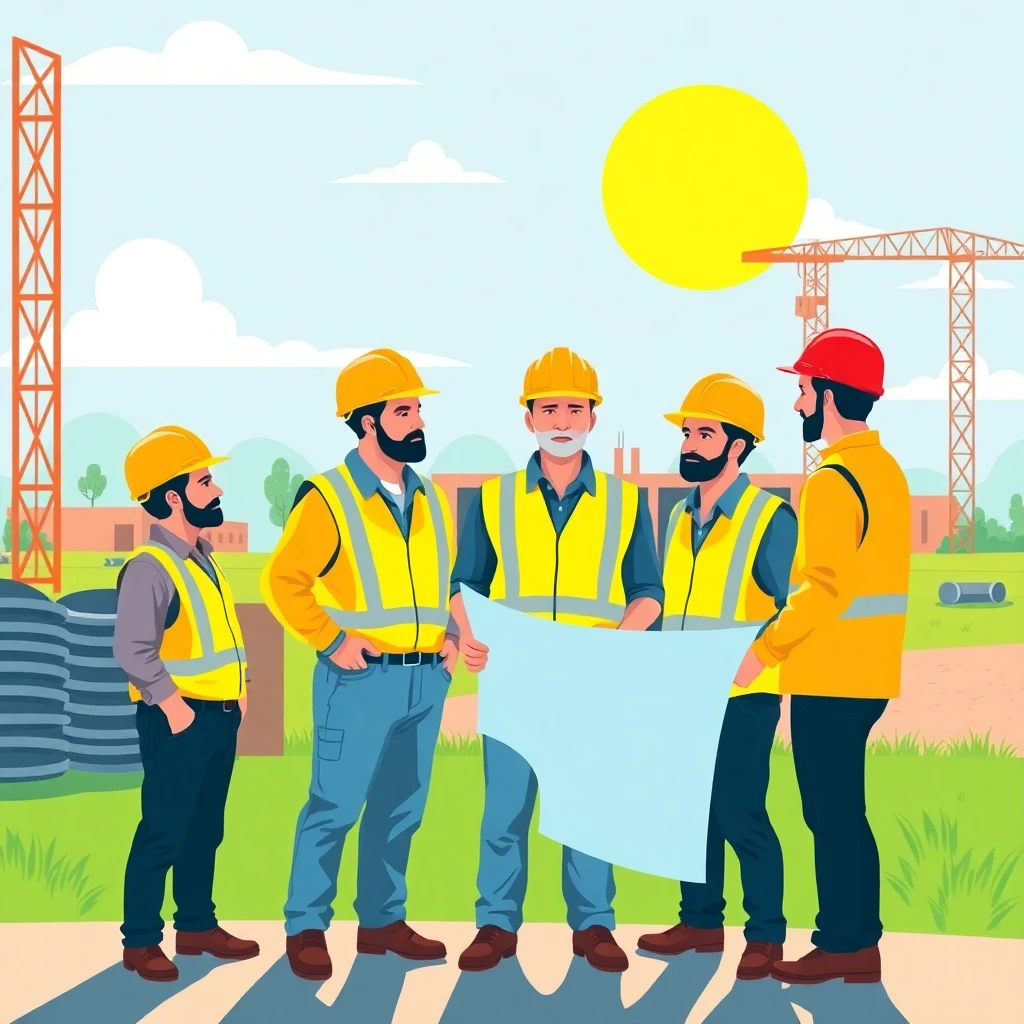Planning at a construction site