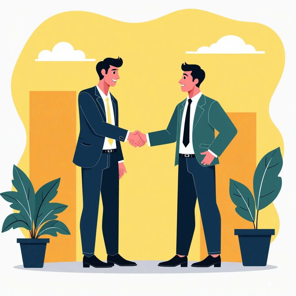 Handshake in a professional setting
