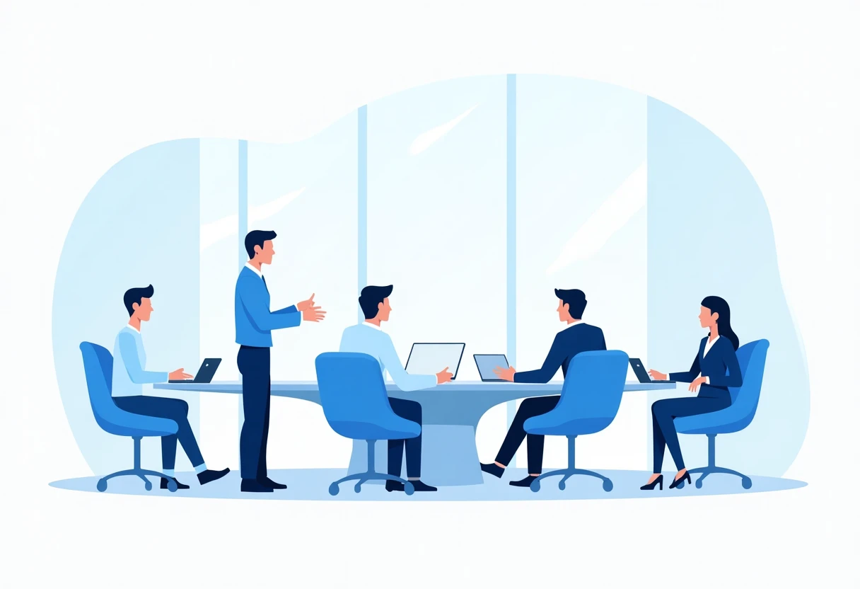 Team strategy meeting