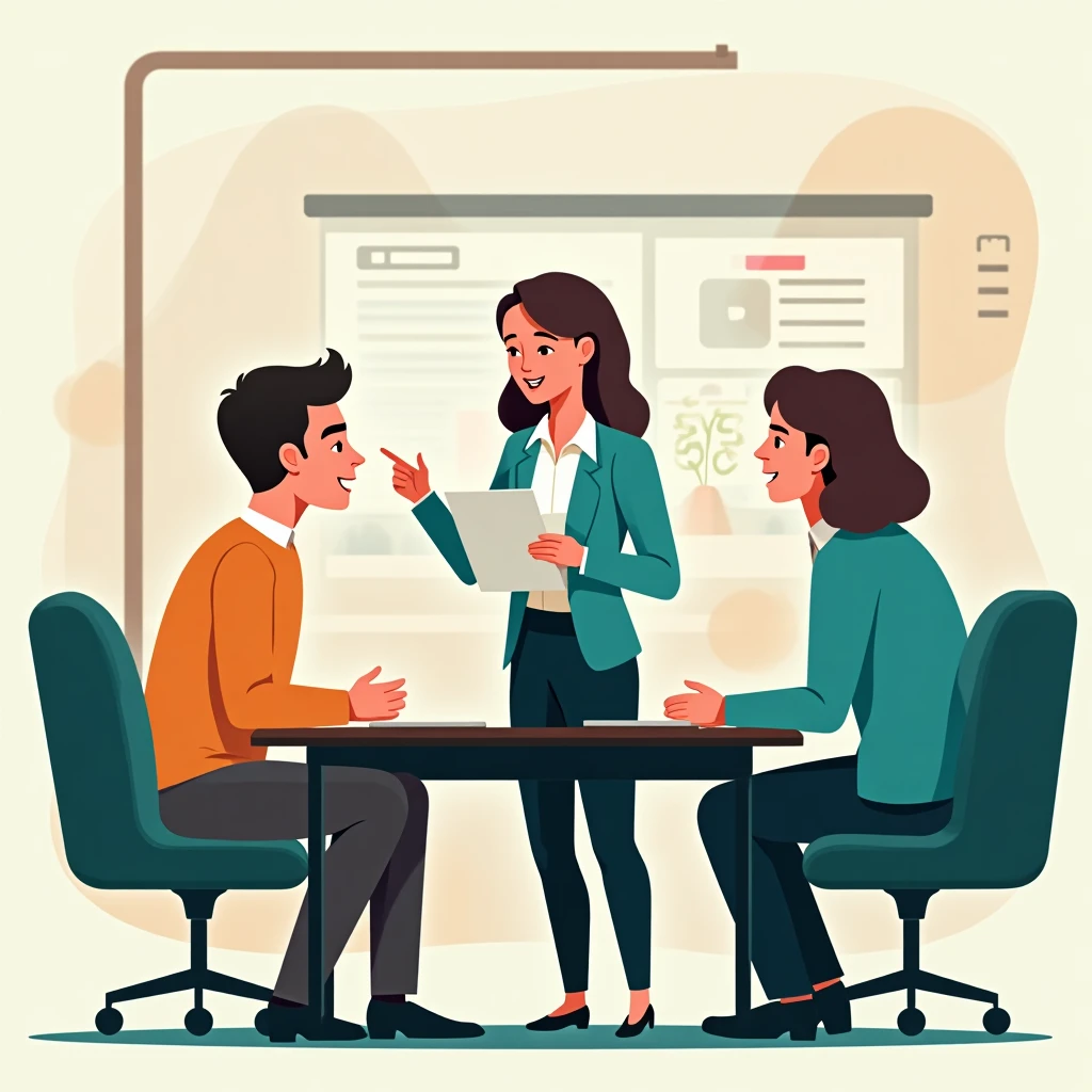 Teacher managing classroom