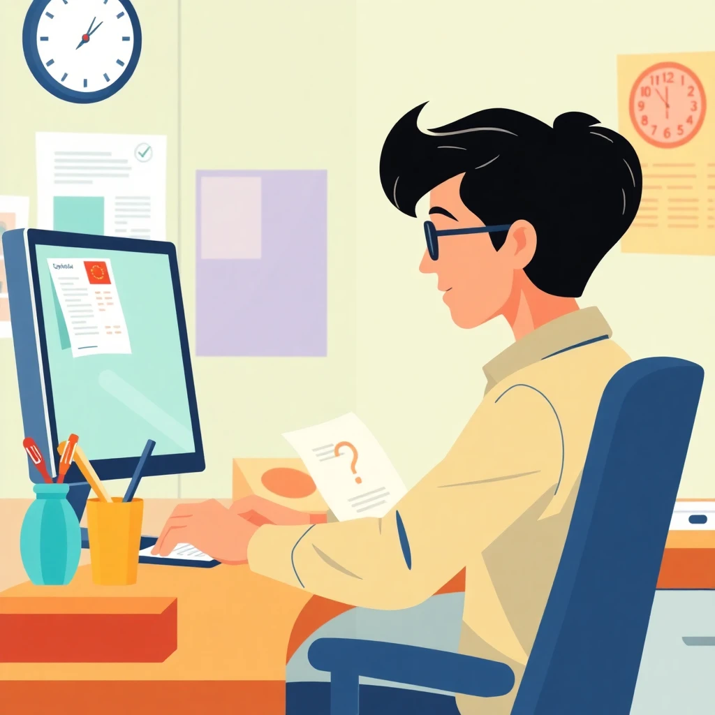 Payroll specialist at work