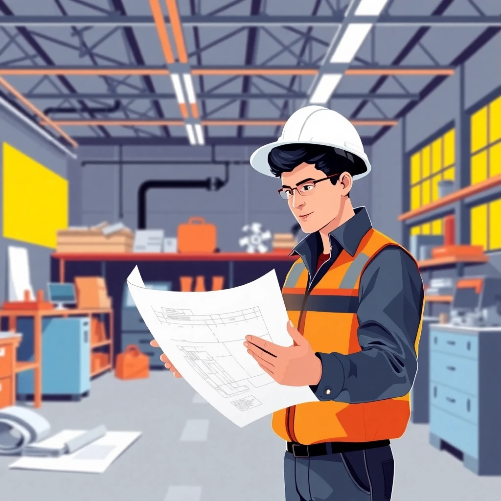 Entry-level engineer at work