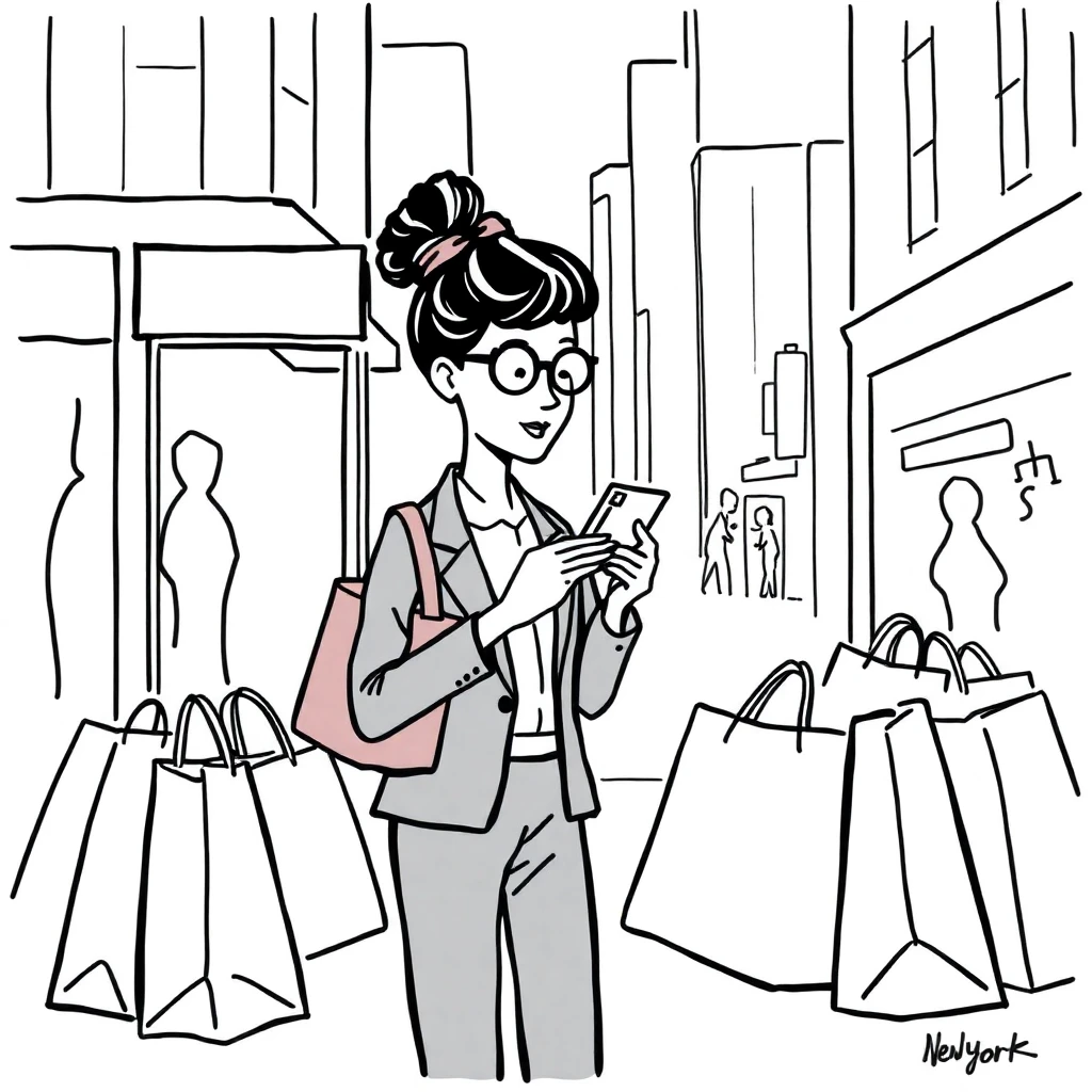 Shopper using a rewards card