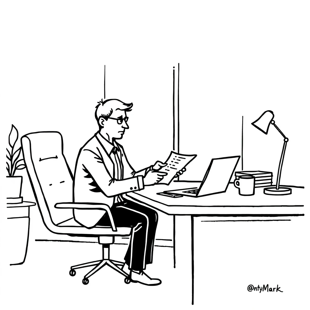 Reviewing financial documents