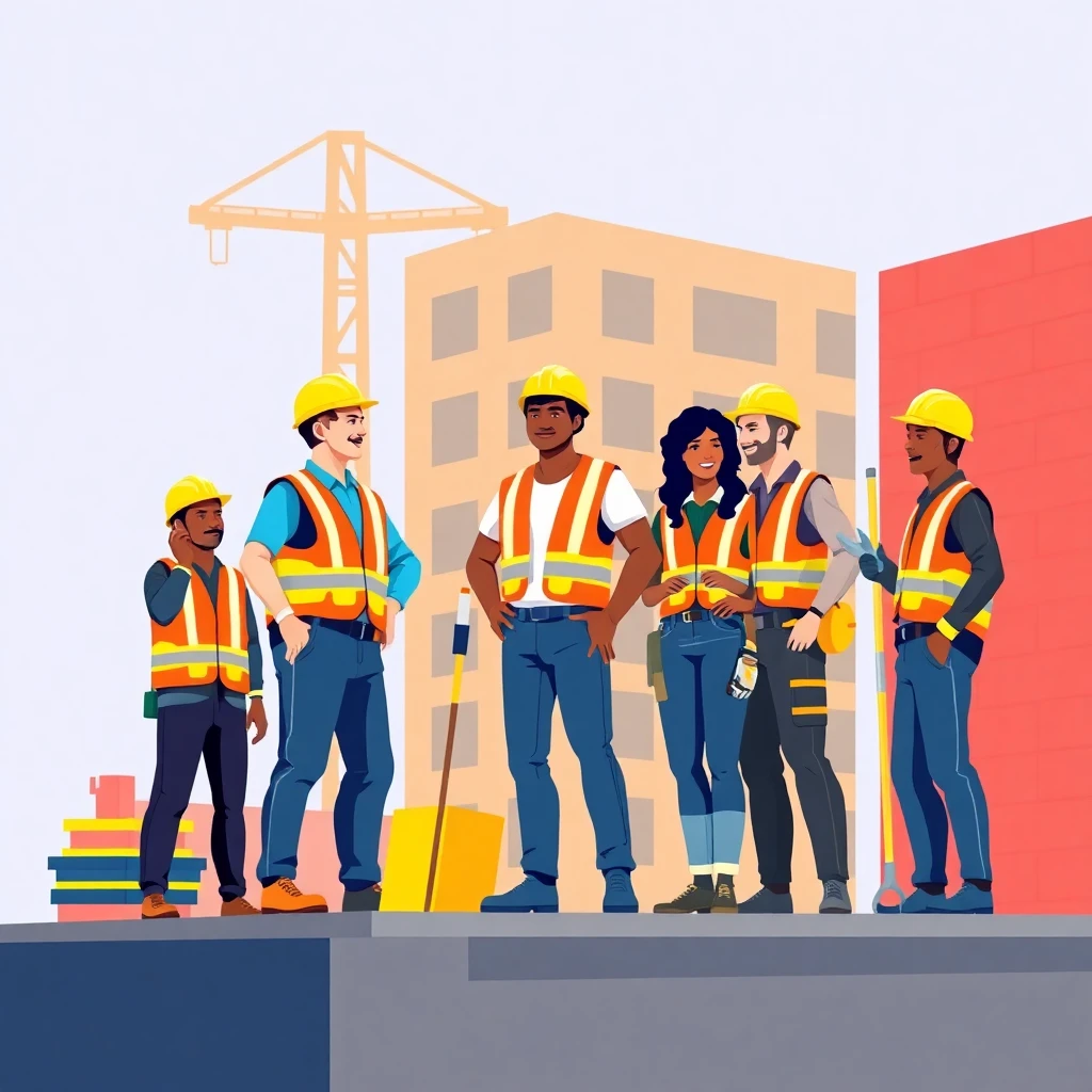 Fast-growing construction team