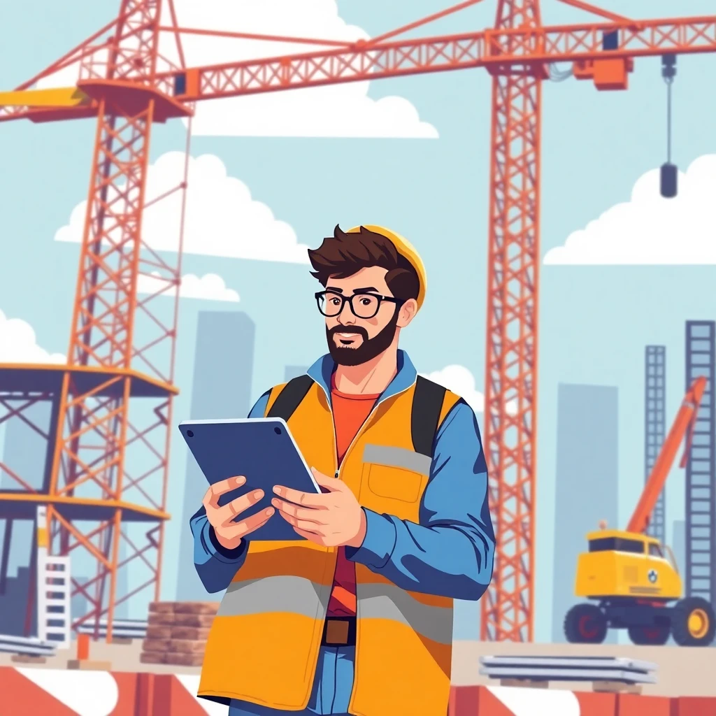 Freelancer on a construction site