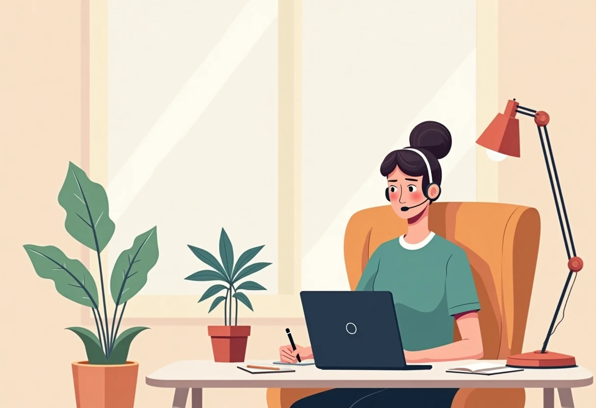 Professional remote work setup