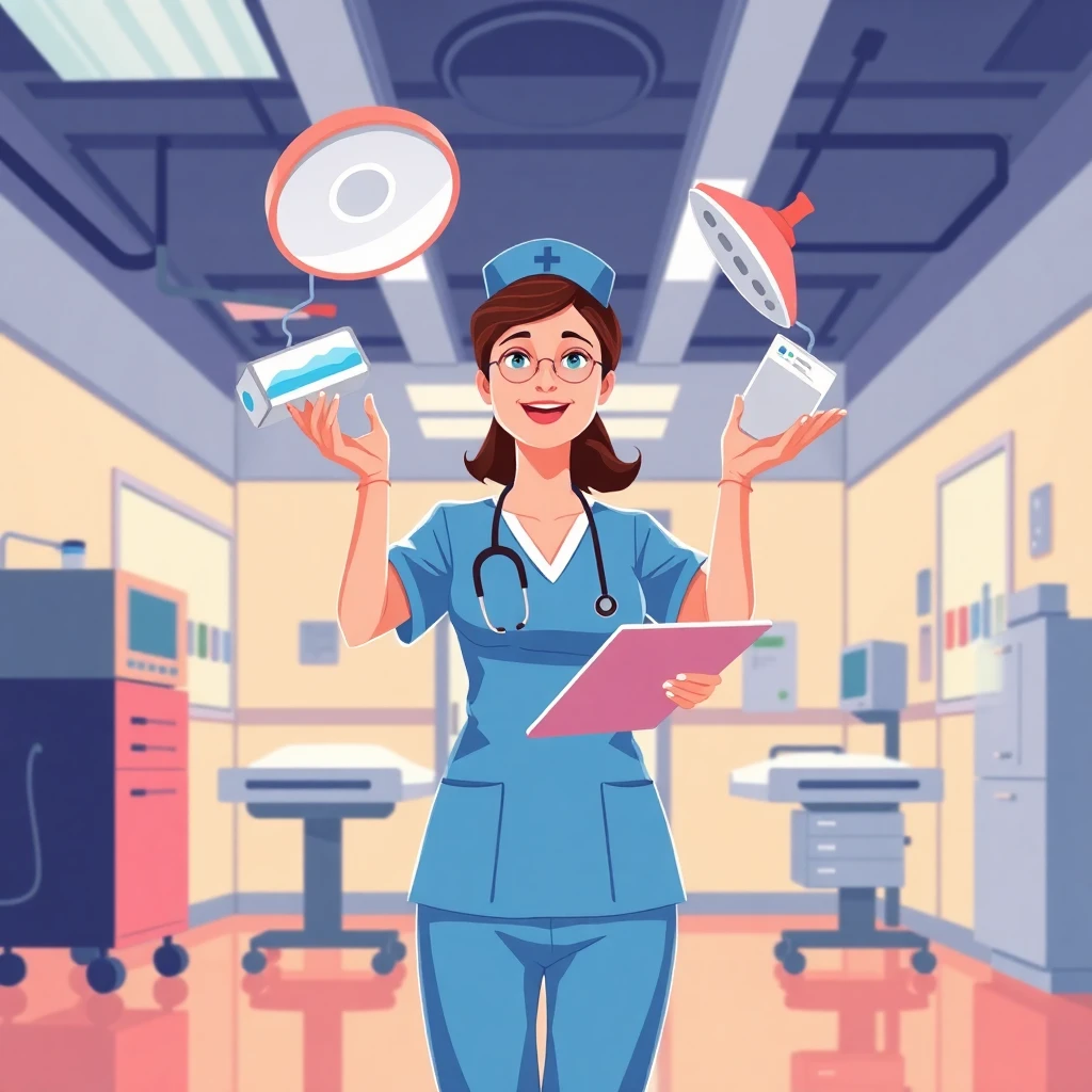 Nursing multitasking in a hospital