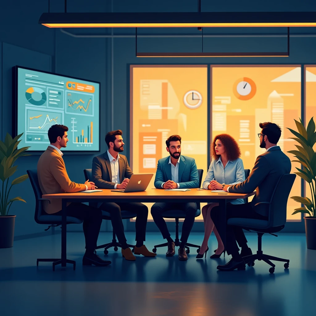 Software engineering team meeting