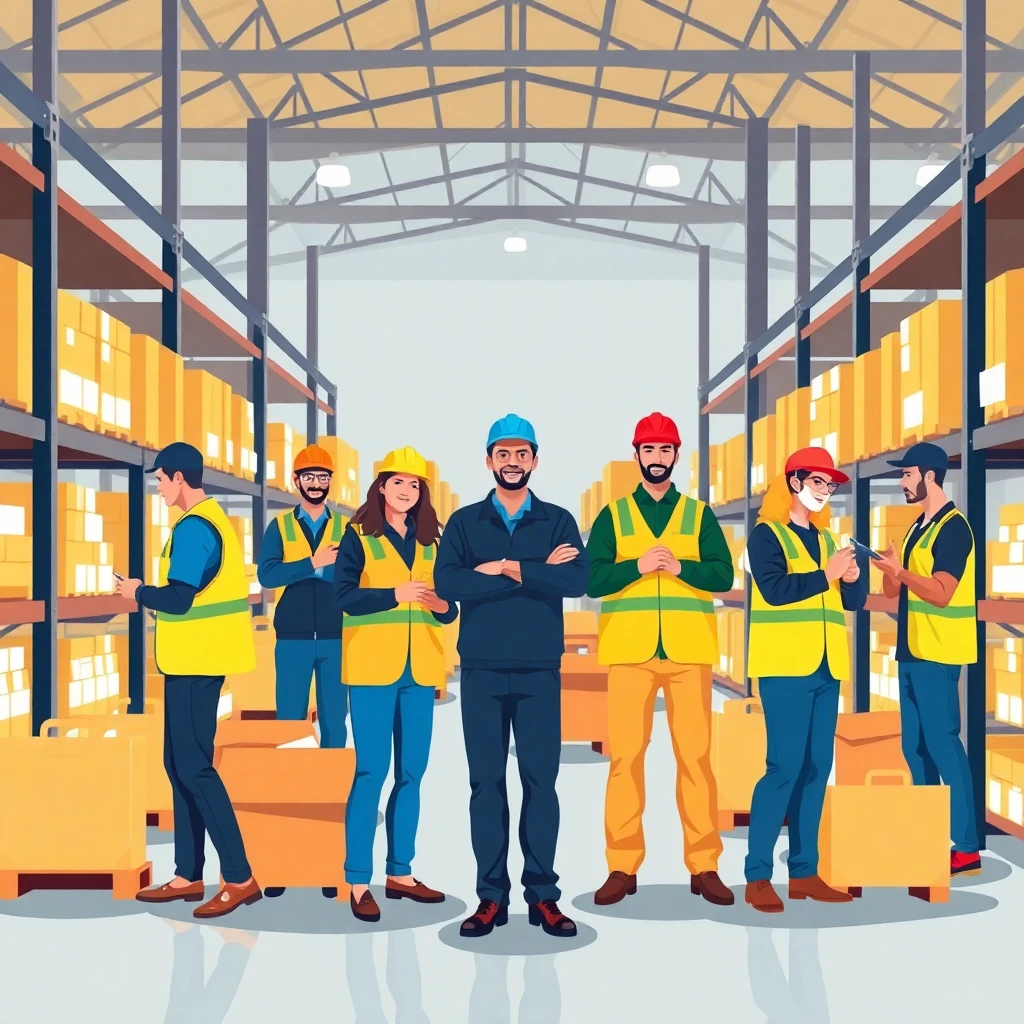 Warehouse teamwork and diversity