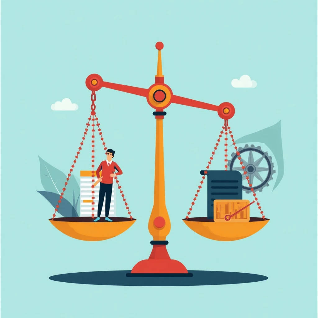 Finance job options on balance scales